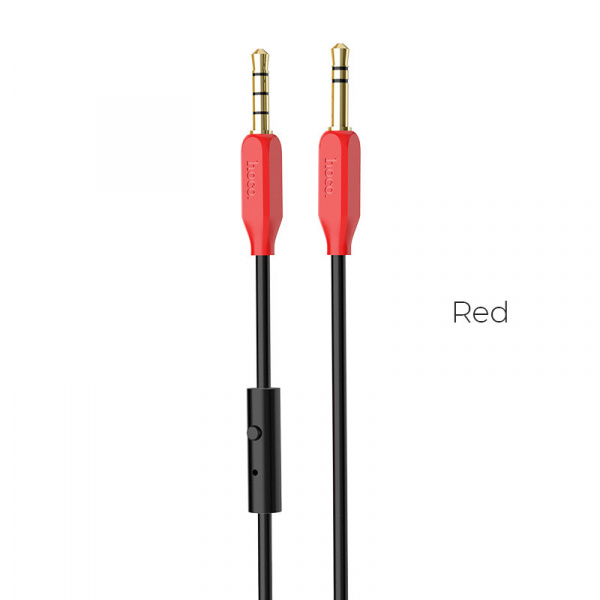 Кабель Hoco UPA12, 3.5 AUX mini jack 3.5 mm, 1 м, красный