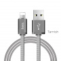 Кабель Hoco U5 Full-Metal, lightning, 1.2 м, серый
