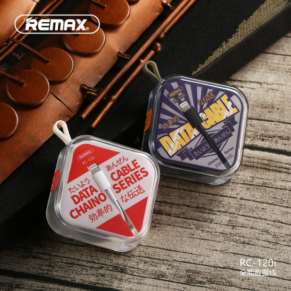 Кабель Remax Chaino RC-120i, lightning, 1 м, черный