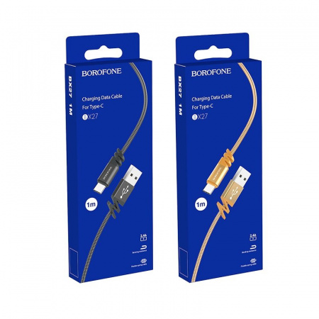 Кабель Borofone BX27 Dainty, USB - USB Type-C, 1 м, золотой