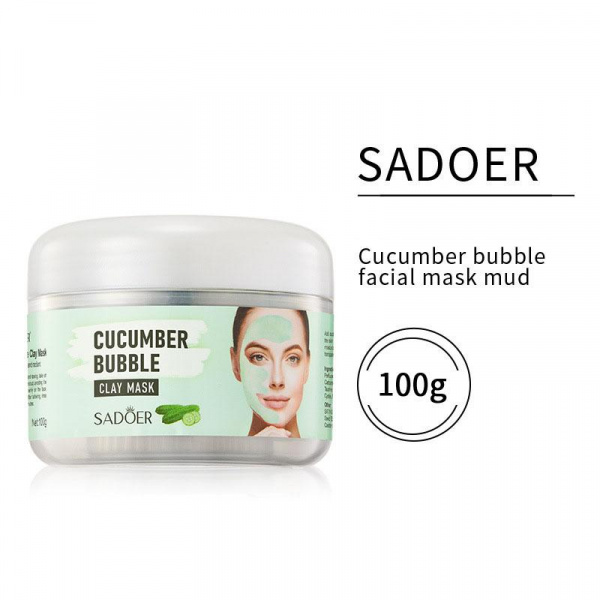Огуречная пузырьковая маска для лица Sadoer Cucumber Bubble Clay Mask